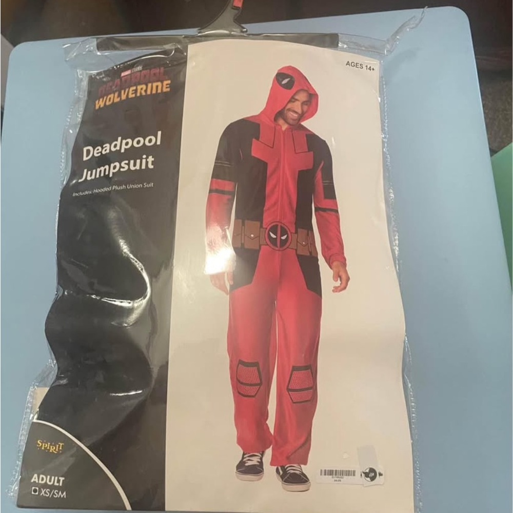 Spirit Deadpool Jumpsuit Costume - Red and Black